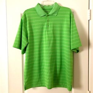 TOMMY ARMOUR (L) Mens Black DRI LOGIC Golf Polo Short Sleeve Casual Shirt